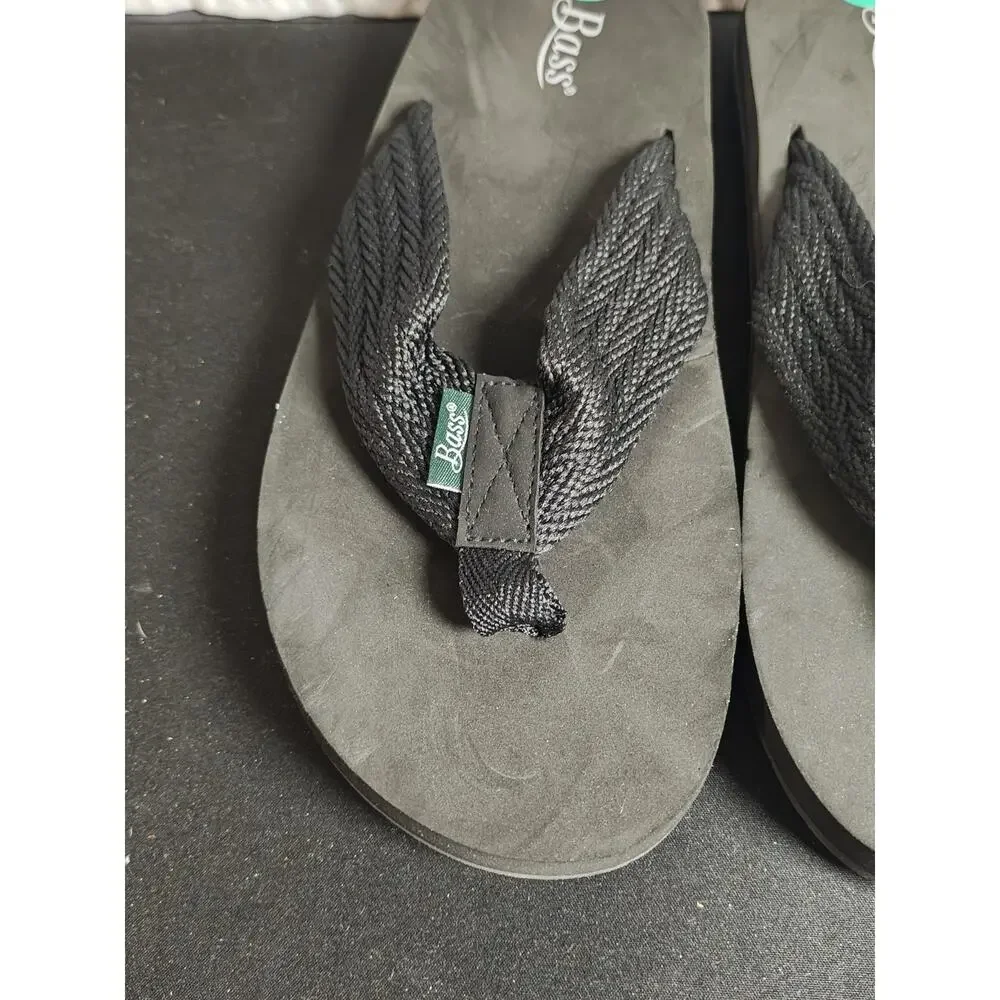 BASS Men's 8 / 41 Buxton Flip Flop Sandals Black New